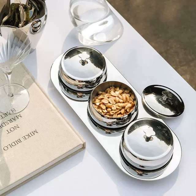 High-quality products Stainless Steel BBQ Pepper Roast Meat Sauce Dishes Bowl Separate Sushi Vinegar Soy Plates Tableware