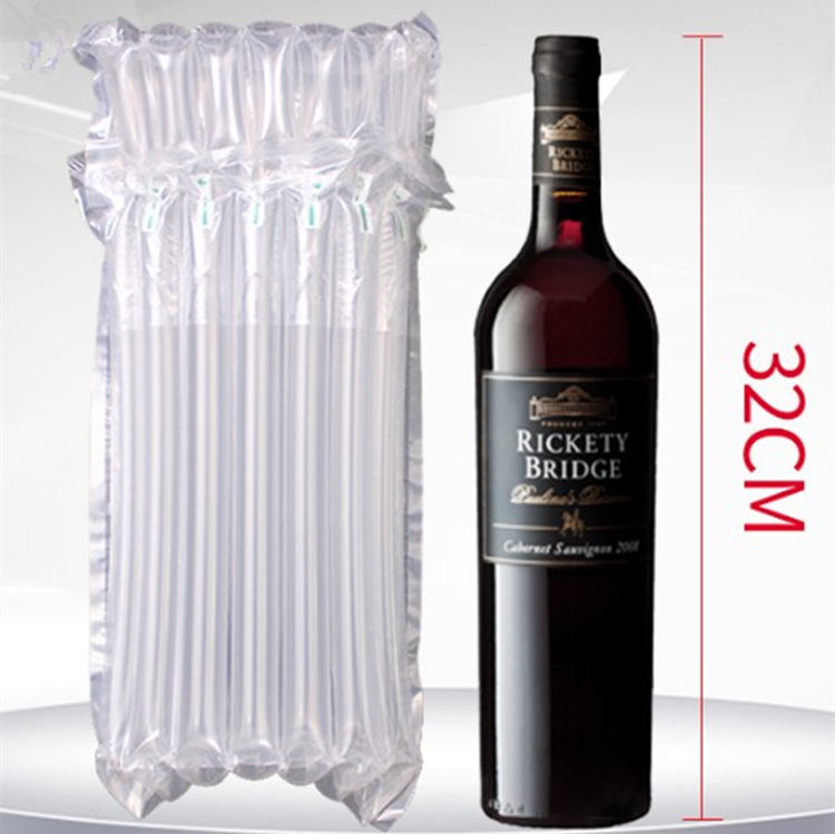 Inflatable air cushion column bag material recycle void fill packaging films for wine bottle