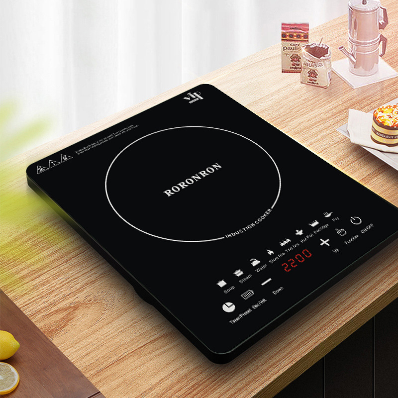 110v/220v Induction cooker 2000W touch control black color easy to operate rice soup milk hotpot rice keep warm function