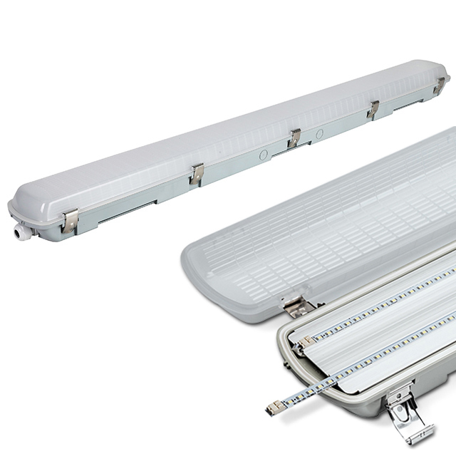 Garage tri proof motion sensor light fixture emergency led weatherproof linear triproof lights