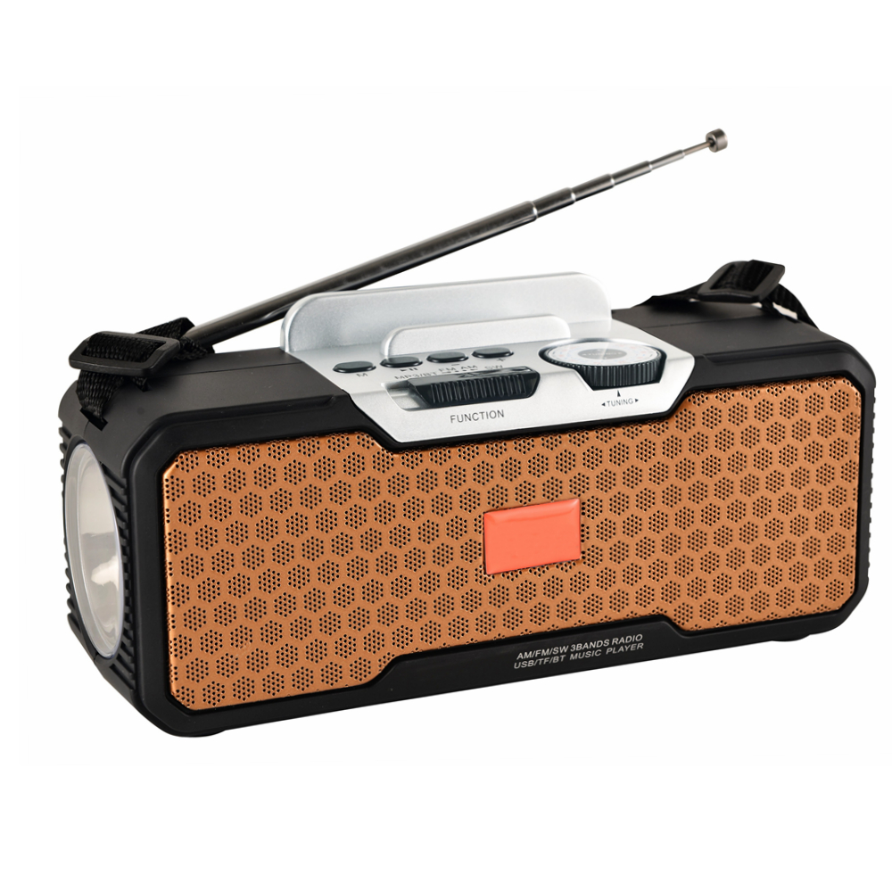 FP-266-S multiband solar radio wireless outdoor speaker with AM FM SW radio rechargeable