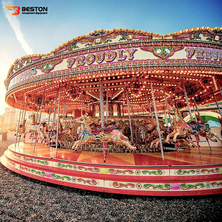 amusement park 16 seats carousel ride fashion carousel horse / carousel rides for sale / merry go round carousel