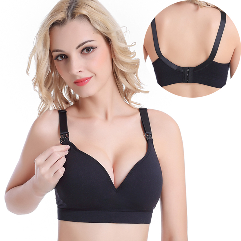 Women nursing sports bra front open seamless maternity underwear breastfeeding nursing bra