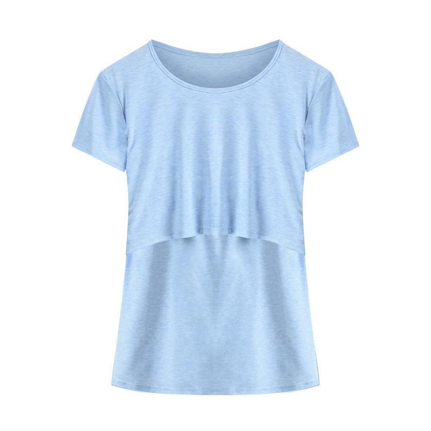 Maternity Top Women Pregnant Maternity Tops Clothes Nursing Tops Feeding Plain Breastfeeding T-Shirt Blouse