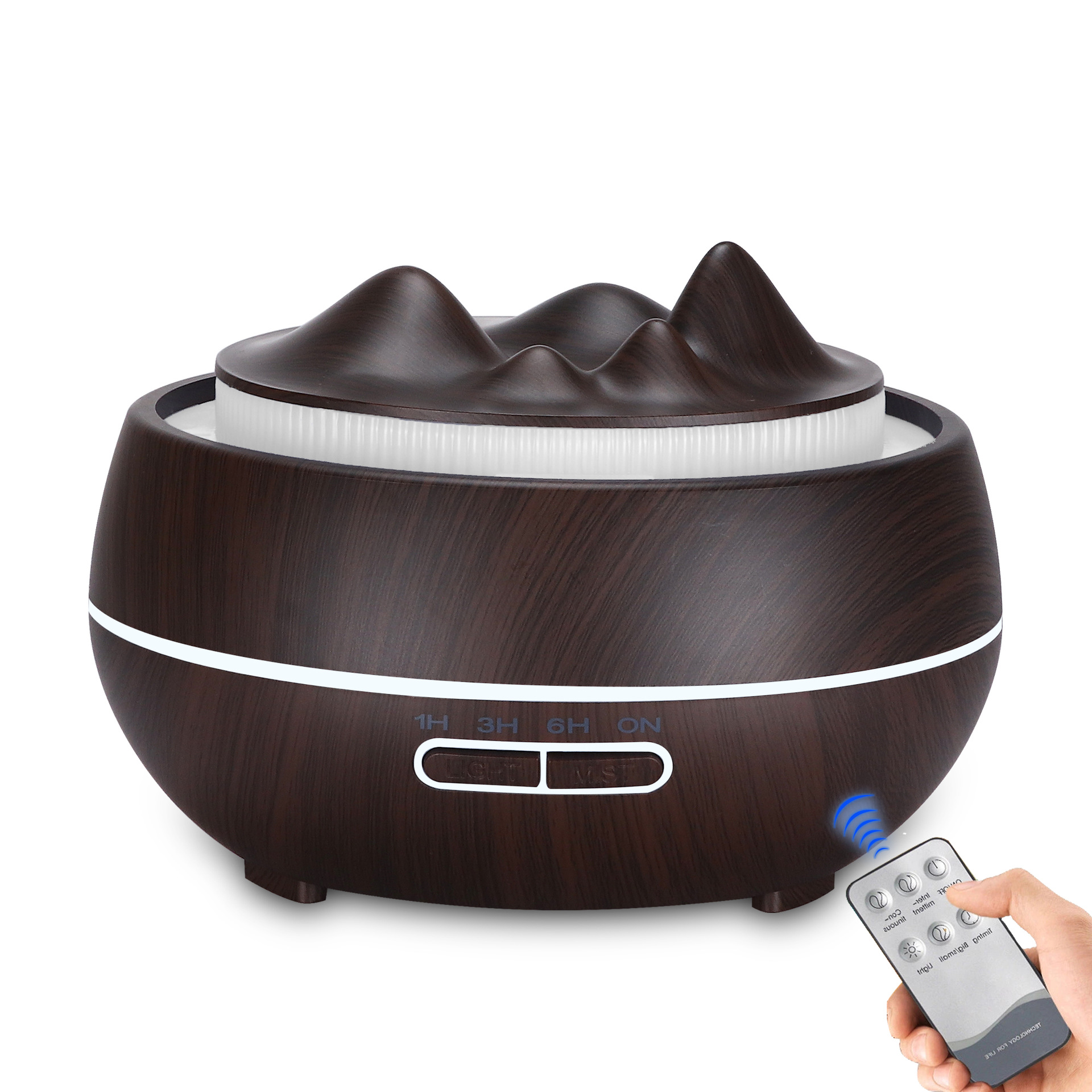 Сделано в Китае, спрей для лица Nano Mist, 400 мл, ультразвуковой распылитель эфирного масла с деревянной текстурой для комнаты