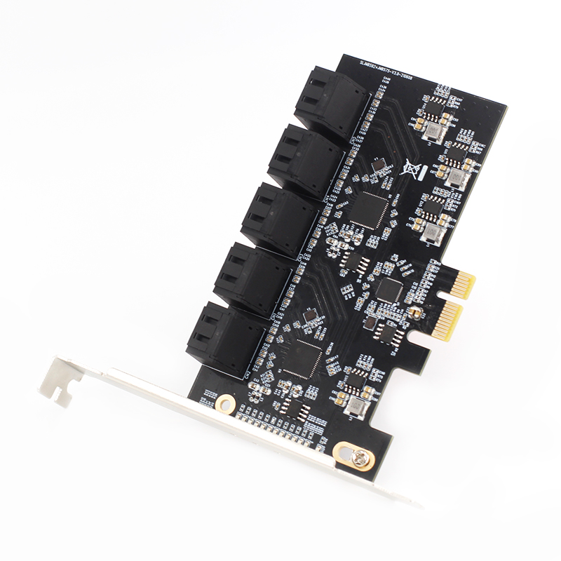 Shuole PC компьютерный Настольный Суперскоростной PCI-e X4 Express To SATA 3,0 10 портов адаптер расширения