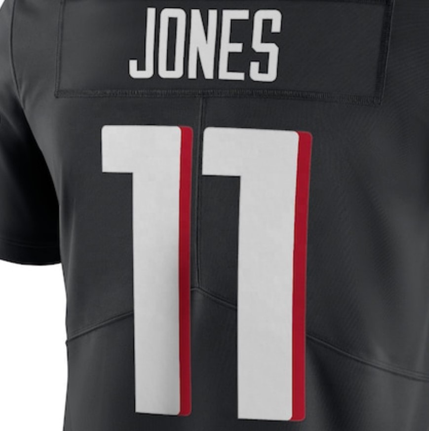 Julio Jones 2020 новые черные майки для американского футбола высшего качества