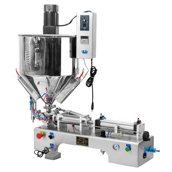 DUOQI G1WTD-HM thick paste and liquid durable with mixer and heater hopper adjust filling machine and special customized