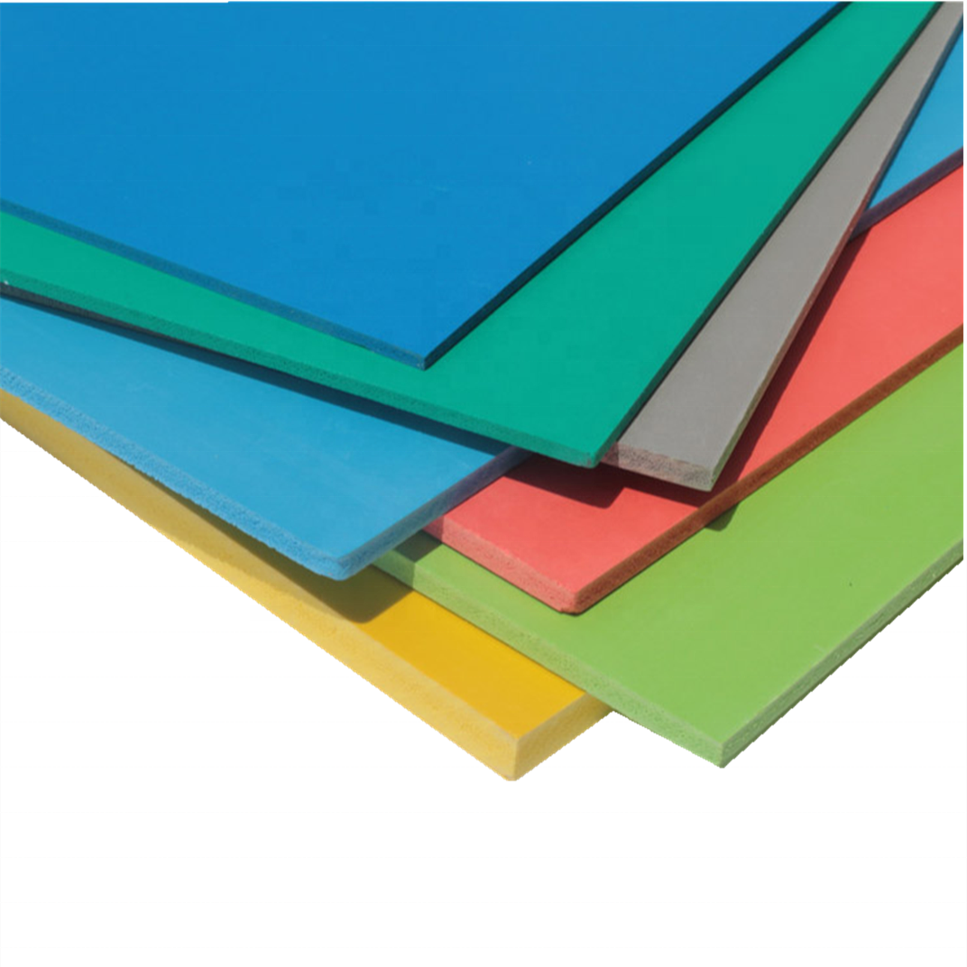 Thin plastic board white/colored 4mm pvc sheet black for sign