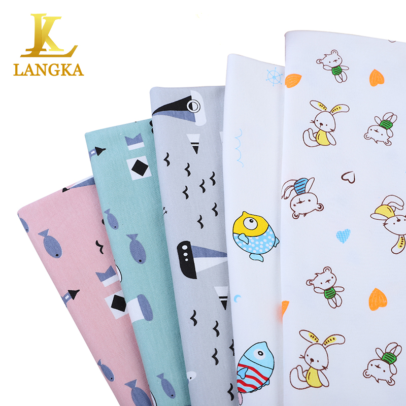 Langka Высокое качество 100% хлопок детская одежда трикотажная ткань stocklot