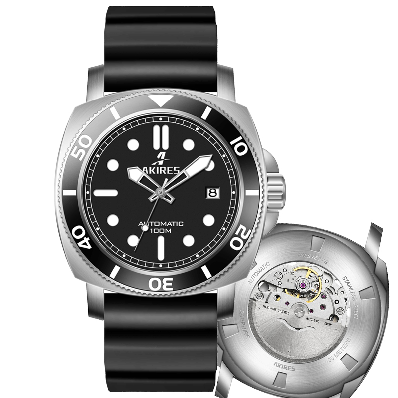 gray divers bezel watch gray divers custom luxury watch men dive watches automatic manufacturer customized brand logo low moq