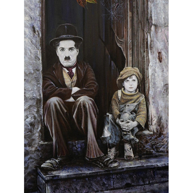 Actor Chaplin Art Diamond Painting Full Square Round Diamond Canvas Print Diamond Embroidery Wall Art Decoration Picture