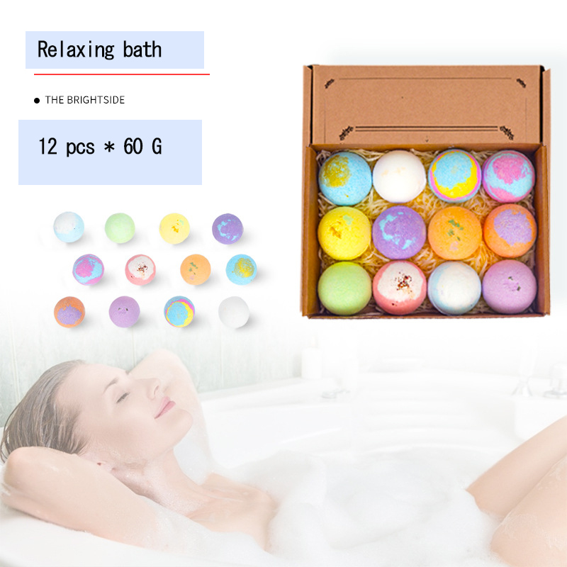 Factory OEM Christmas Gift Set 12 pcs Bath Soak Fizzy Essential Oil Natural Vegan Organic Money Bubble Fizz Bath Bombs