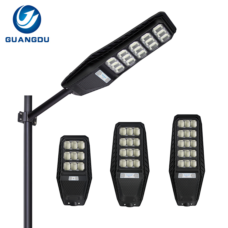 Radar Sensor Waterproof Outdoor Ip65 100 200 300 Watt All in One Integrated Led Solar Panel Street Light