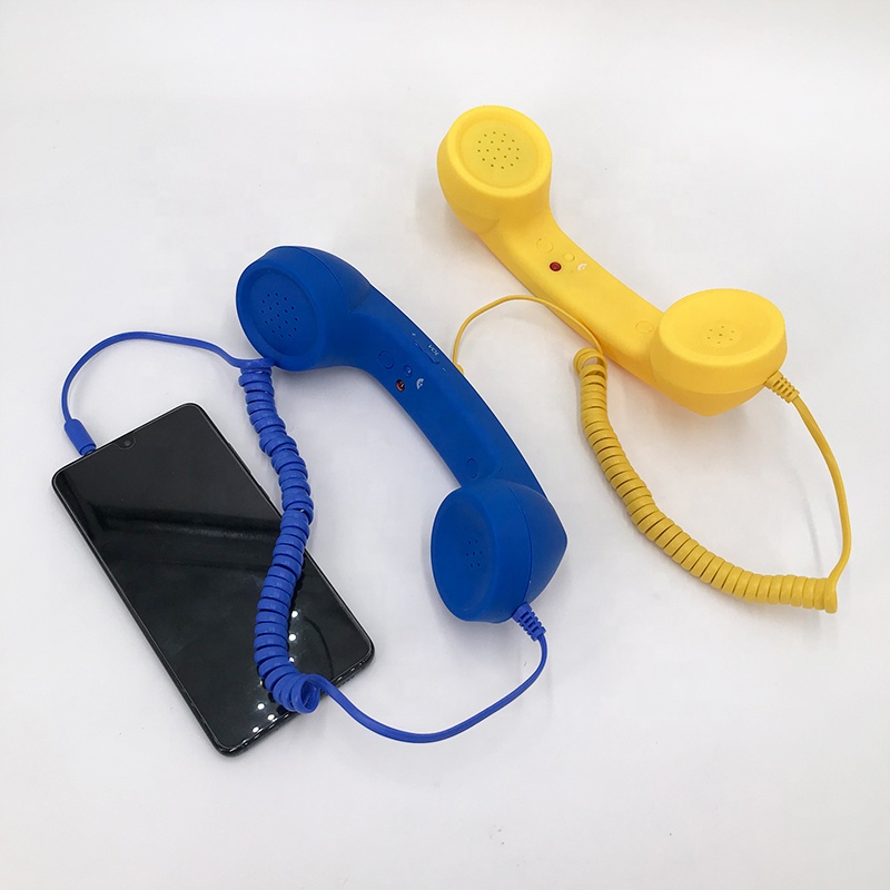 Mobile Phone Telephone Receivers Handset Earphone Retro Wired Telephones Receiver For 3.5mm Interface Cellphone Creative Gift