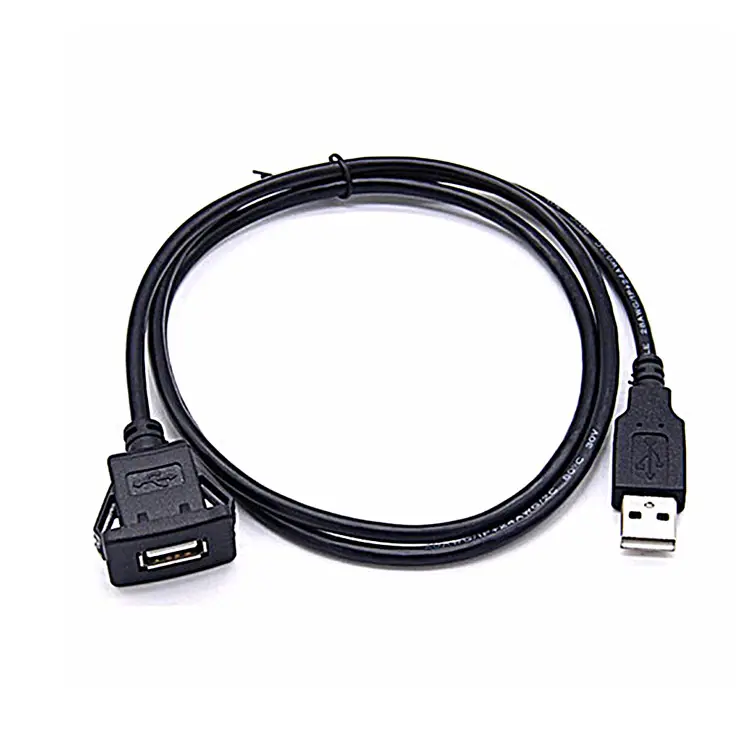 usb cable phone Square Clasp USB 2.0 A female to male extension panel mount communication usb cables