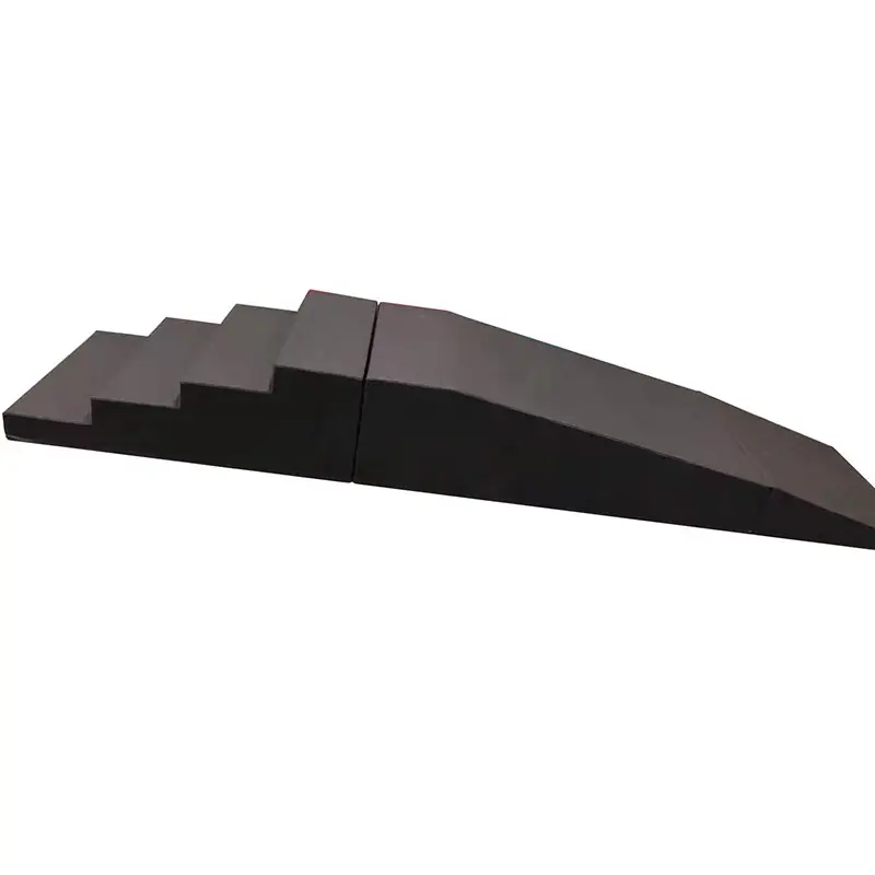 black PVC outside handstand ramp with stairs