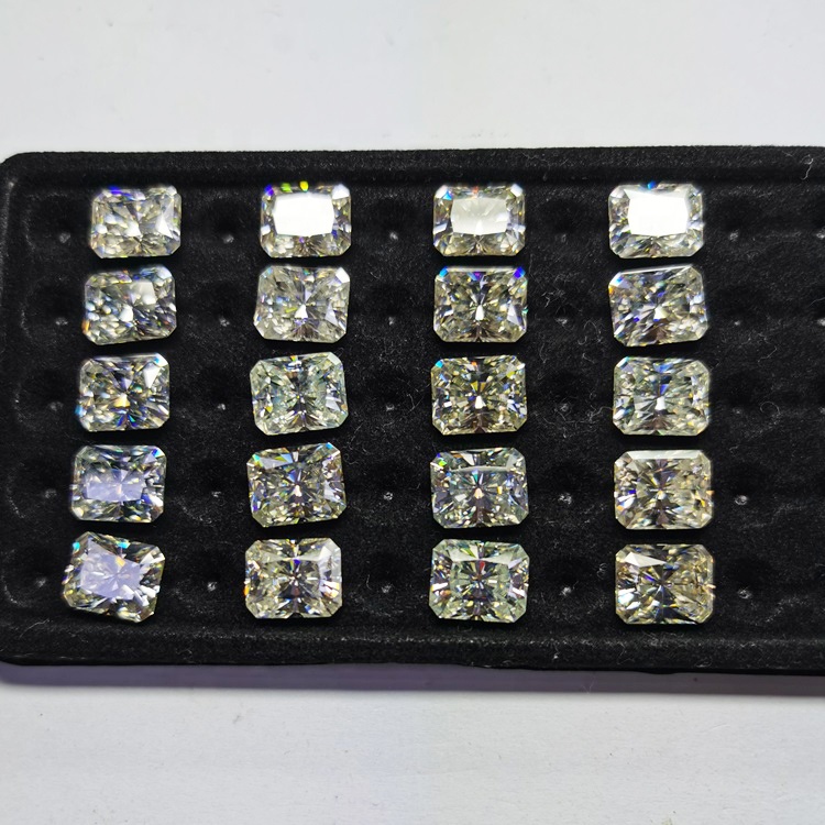 Драгоценный камень с муассанитом 8x10 мм, оптовая продажа с сертификатом