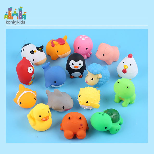 Konig Kids Amazing animal evade glue water Squirtin Bath Toy Barnyard gagets mochi squishy toy Swimming