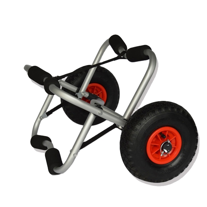 NewAluminum Folding Beach Trolley Beach Wheels Kayak Trolley