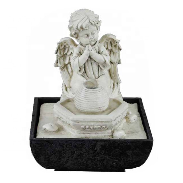Настольный фонтан ангела cherub для помещений