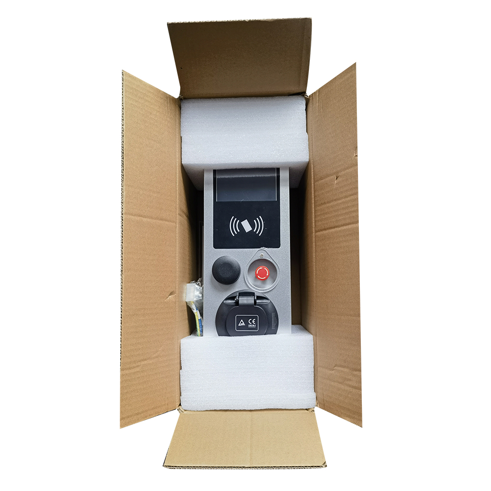 Factory European Street Lamp Pole AC EV Charging Pile 32A 230V 1 Phase Type 2 Socket EV Charger Solar Street Lamp Charger