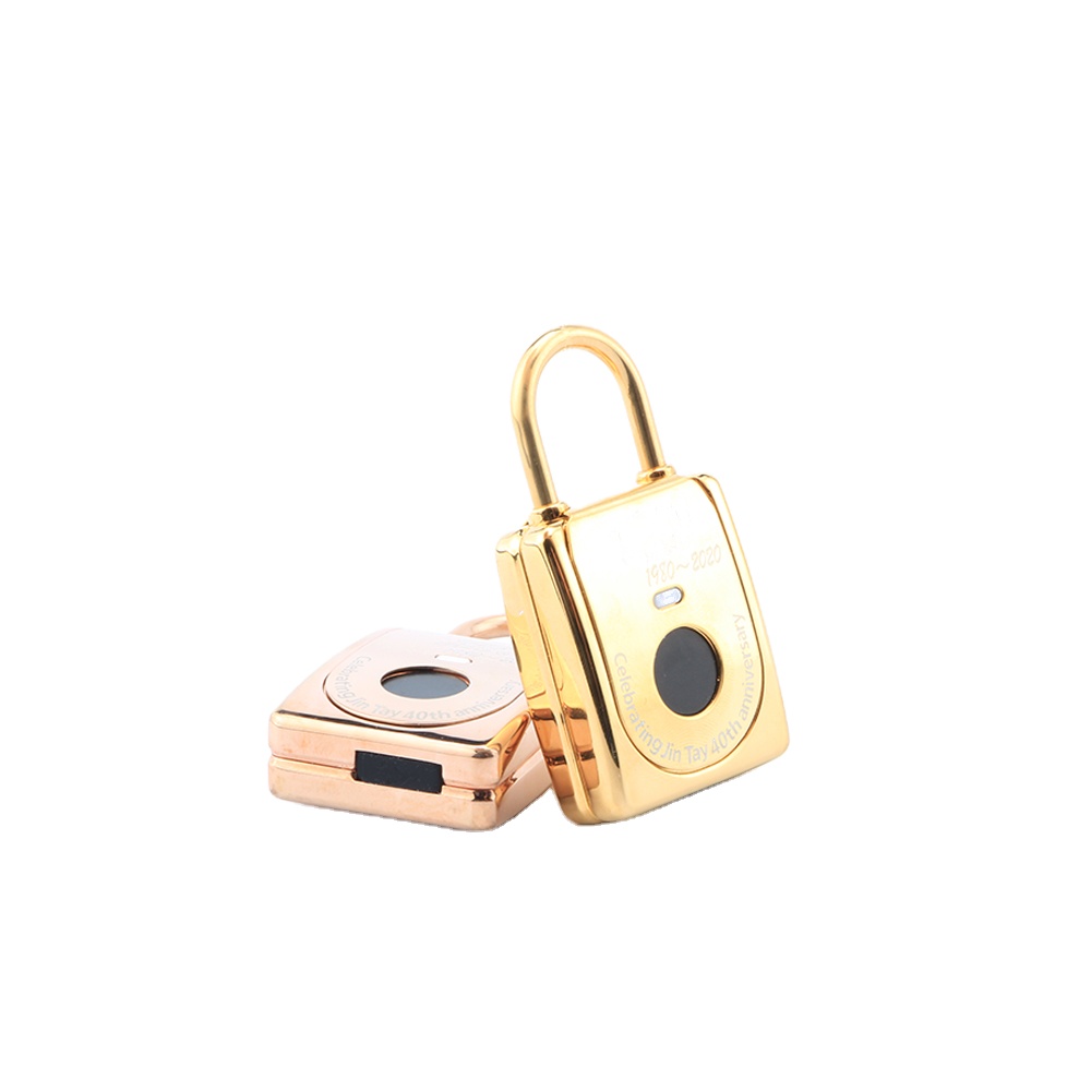 JK2002-33 Zinc Alloy Metal Smart Fingerprint Lock USB Rechargeable Fingerprint Padlock for Door Luggage