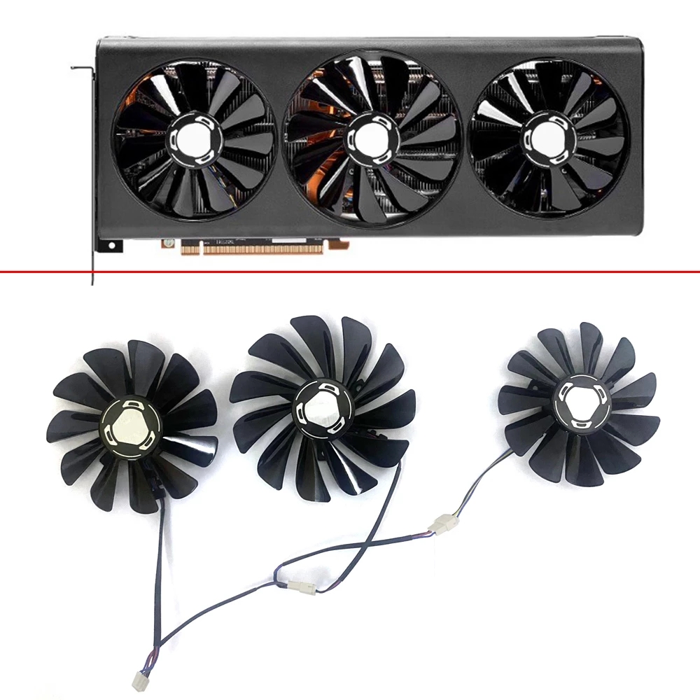 Новинка, комплект из 3 предметов на рост 95 мм 85 мм 4PIN CF1010U12S RX5700 графического процессора вентилятор для XFX RX 5700 XT 5800 5900XT RX5700 RX5800 вентилятора видеокарты