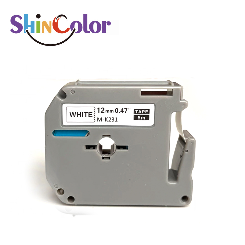 ShinColor совместимая лента для этикеток Brother 12 мм Mk231 M-k231 M231 черный на белом картридже лента для Pt-85 Pt-55