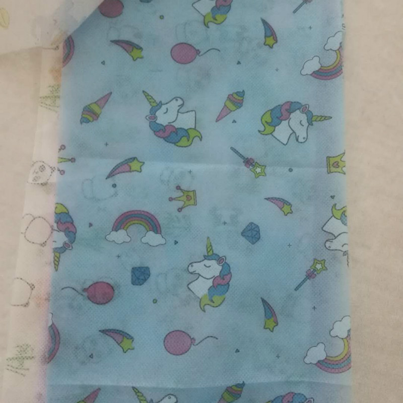 Printed spunlace nonwoven fabric/nonwoven interlining fabric/pp spunbond nonwoven printed fabrics for children and adult