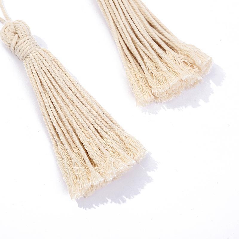 Good Quality Handmade Original Color Cotton 100% Hanging Tassel DIY Home Decoration Accessories Tassel Fringe