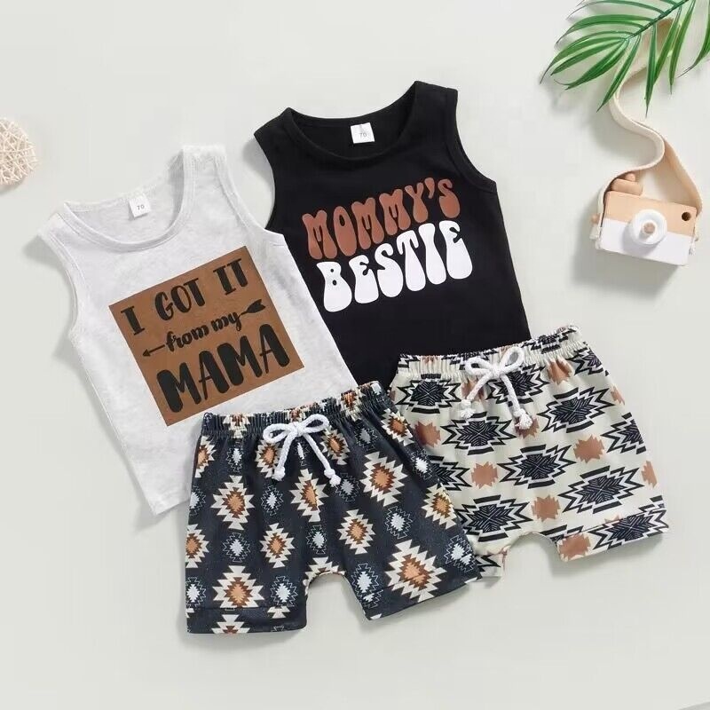 Korean Fashion Baby Boy Casual Clothes for Summer 12 -18 Months Boys and Girls Clothes Wholesale Kids Clothes