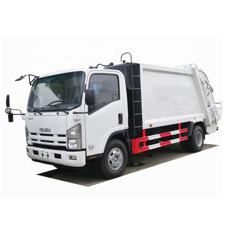 ISUZU 10 кубический метр 4X2 6 трицикл, поднимающая груз весом до 5 тонн грузовик уплотнитель мусора