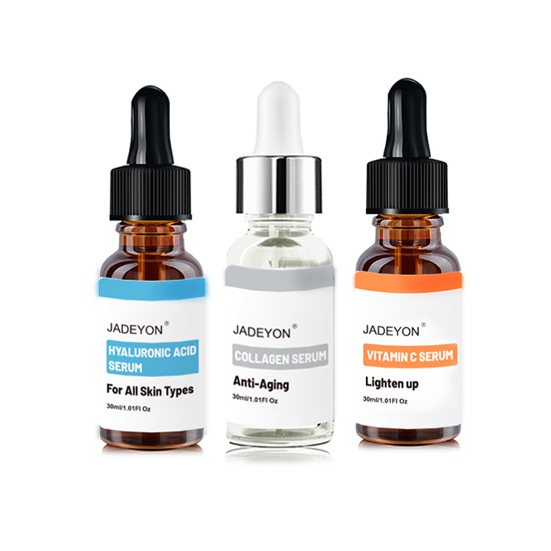 Private Label Vegan Anti Aging Facial Kit 30ml Niacinamide Retinol Collagen Hyaluronic Acid Serum Vitamin C Face Serum Set