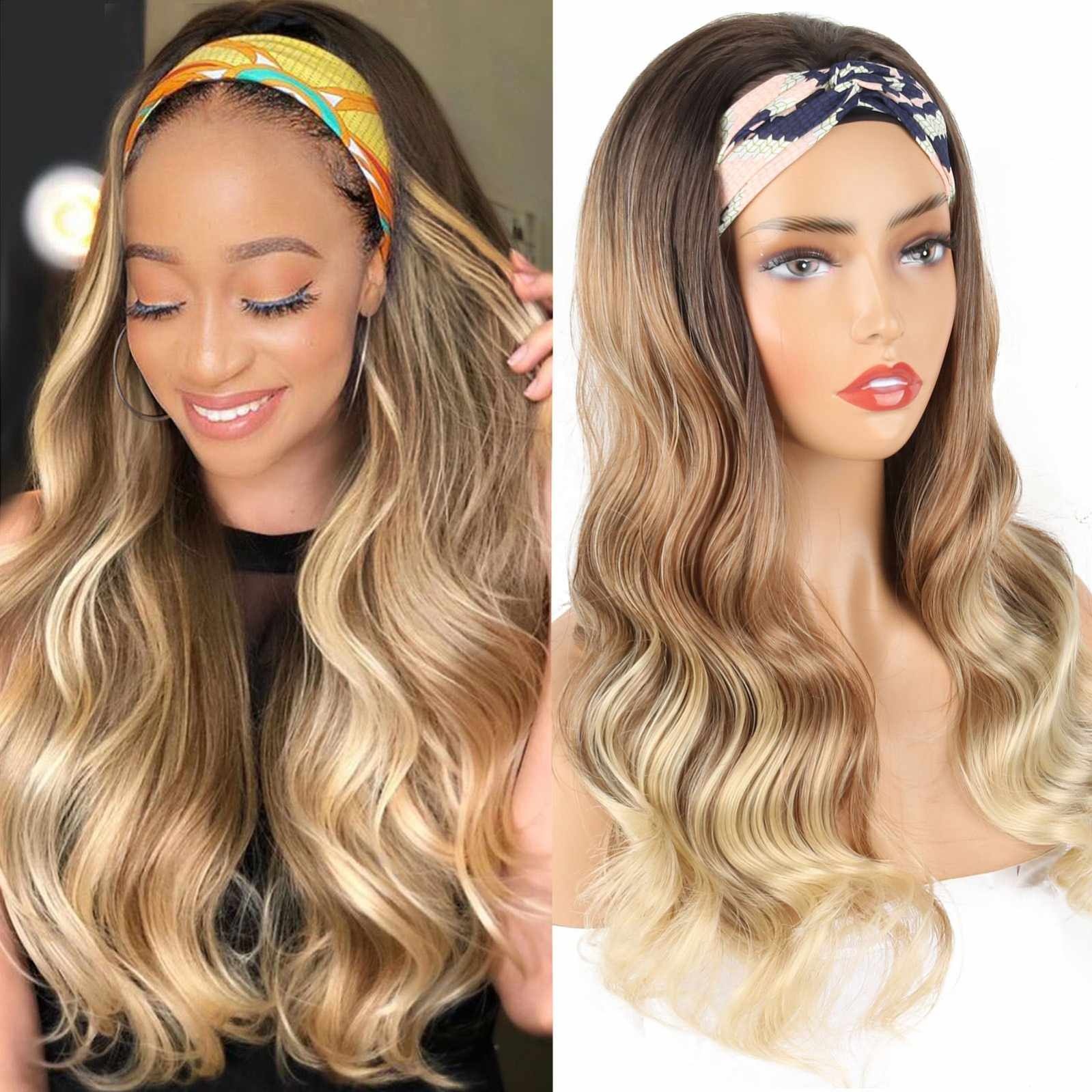 Ready ship Big Wave Long Hair Wig Ice Silk Hair With Wig