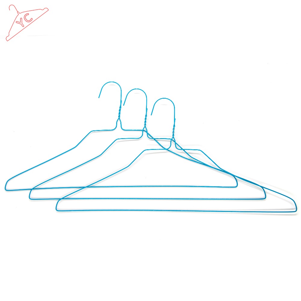 Laundry hanger powder coated shirt hanger for laundry store dry cleaner wire hanger