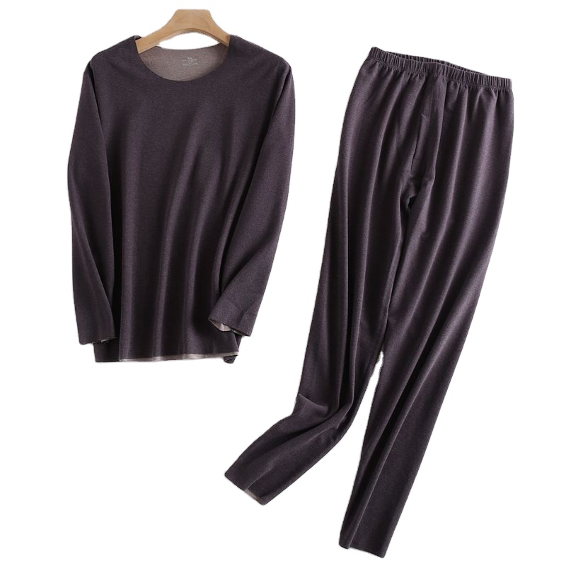 Round Neck Thermal Underwear Add Cashmere Thicken Autumn Clothing Men Cotton Sweater Bottom Wear Loose Fast Warm Pants