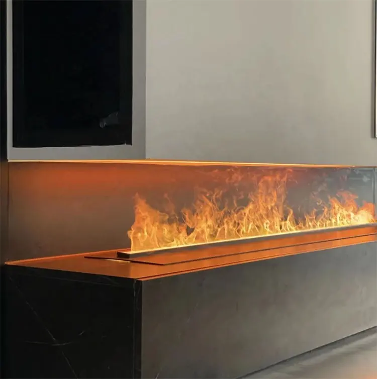 3D Water Steam Electric Fireplaces L500 1000 1500 2000mm Water Vapour Fireplace