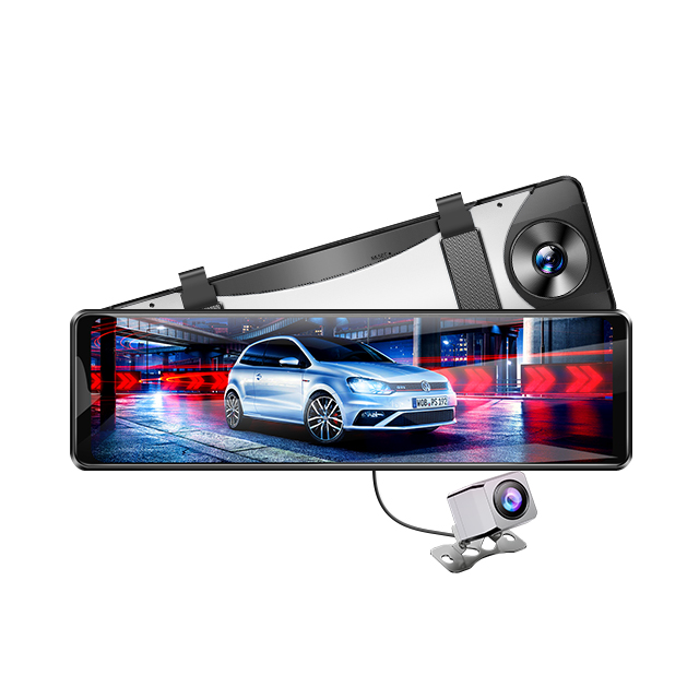 AZDOME PG16S 2K Mirror Dash Cam, Voice Control 11 inch Split Screen Display Rear View Mirror Camera, Night Vison Cae DVR