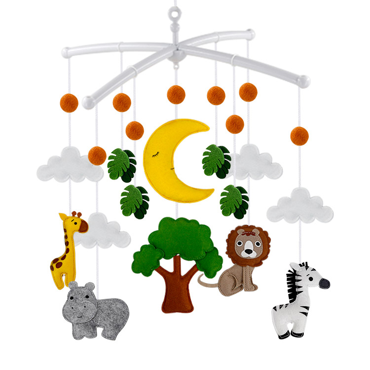 Войлочная шерсть мяч мобильный Baby Wood раза войлочные Игрушки Кроватки Вешалка Пластиковые эстакады войлока для детской кроватки, автомобильное кресло, музыкальный мобиль ремесла