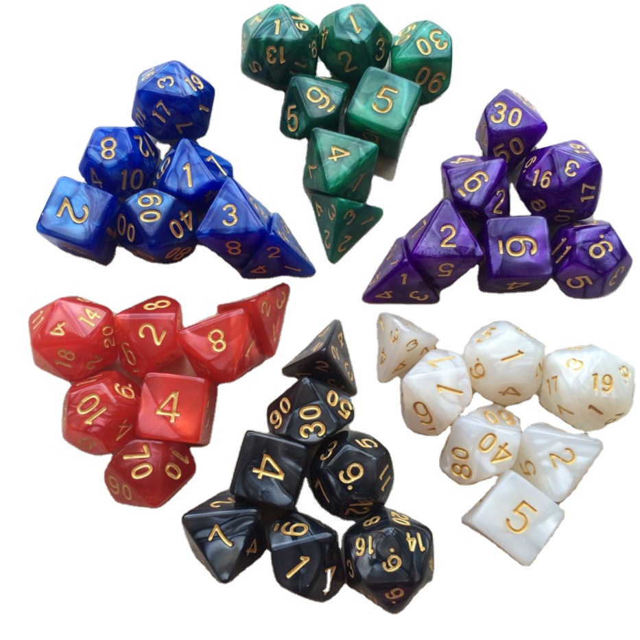 Настольная настольная игра DND D4 D6 D8 D10 D12 D20 7 шт. набор многогранных игральных костей