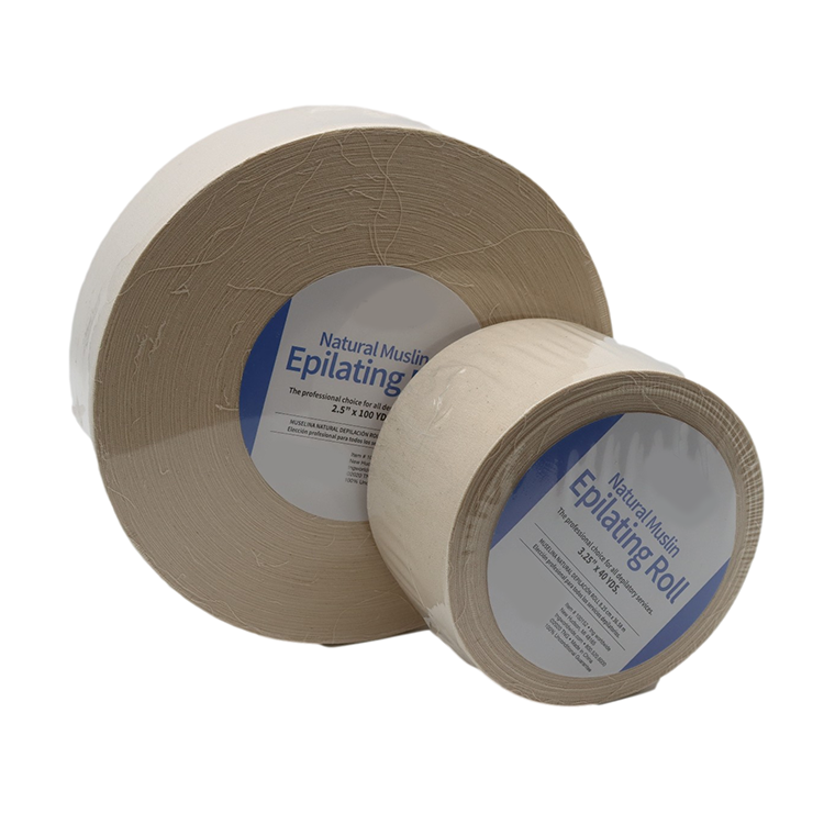 High quality free sample non-woven fabric colored hair removal wax paper disposable muslin waxing strips rolls for beauty