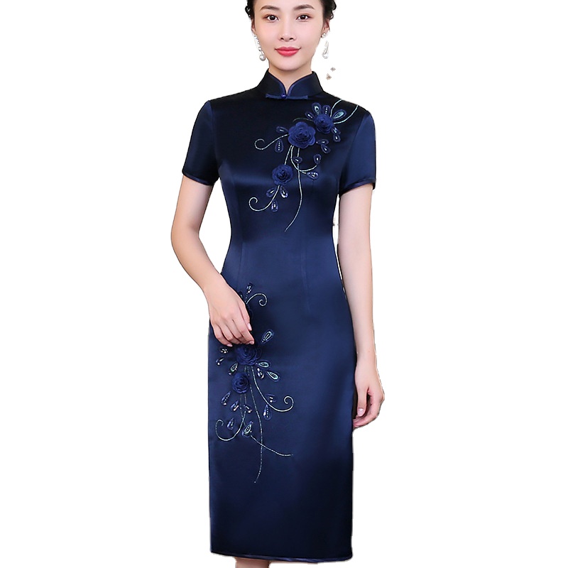 Портной магазин на заказ qipao китайское платье производитель Формальное свадебное платье для гостей платье для матери невесты cheongsam
