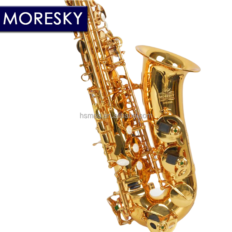 MORESKY e-плоский Eb альт саксофон Золотые ключи с чехлом музыкальный инструмент MAS-2000