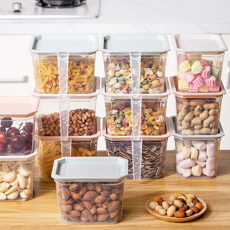 Plastic Kitchen Container Pantry Cabinet Organizing Bins Organizer