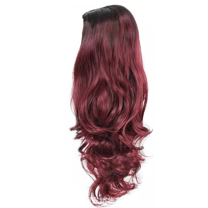 26in European beauty gradual long curly hair fluffy big wave chemical fiber wig headgear wigs