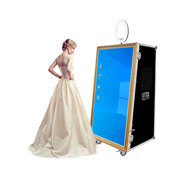 Оптовая продажа 65 дюймов зеркало Photo Booth киоск Photo Booth сенсорный экран Фотокабины зеркало для свадьбы или вечеринки