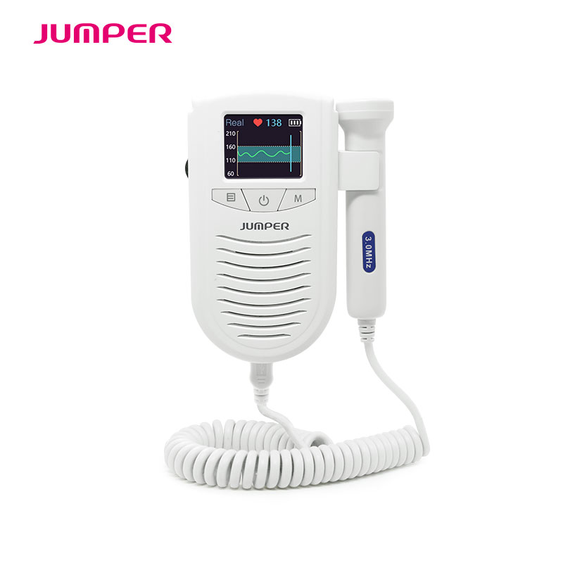 CE approved high sensitivity waterproof fetal doppler JPD-100S6+ baby heart monitor with LCD display