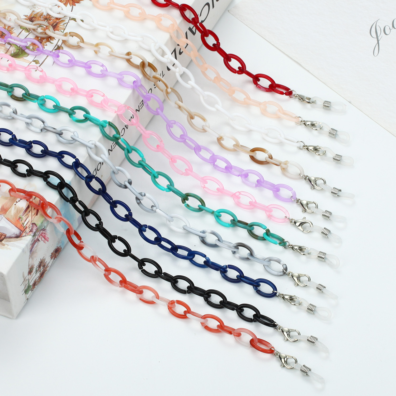Fashion Men Women's Neck Chain For 2022 Glasses Acrylic Sunglasses Chains Lanyard Reading Eyeglasses Cord Neck Rope Chain005
