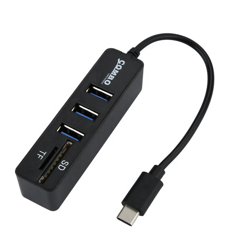 Заводской комбинированный Многофункциональный кардридер концентратор USB концентратор удлинитель TF SD кардридер